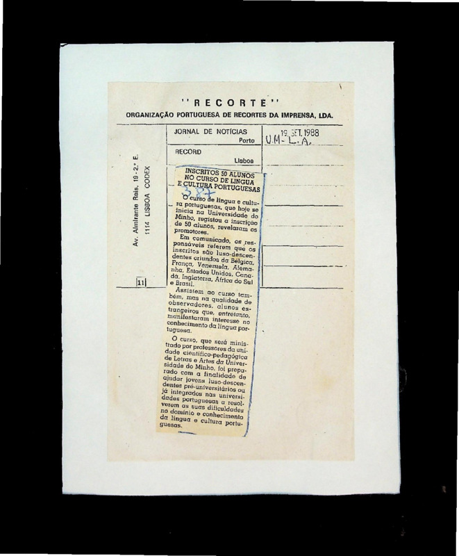  Inscritos 50 alunos no curso de língua e cultura portuguesas 