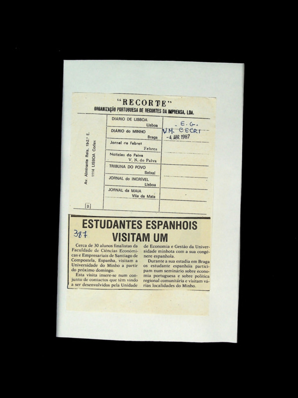  Estudantes espanhois visitam UM 