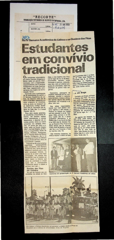 Na IV Semana Académica de Lisboa e na Queima das Fitas: estudantes em convívio tradicional 