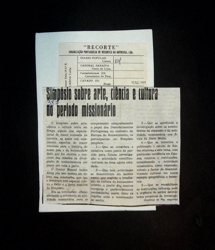 Simpósio sobre arte, ciência e cultura do período missionário 
