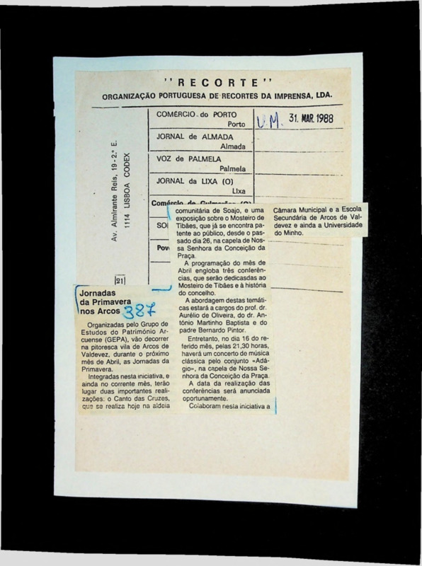  Jornadas da Primavera nos Arcos 