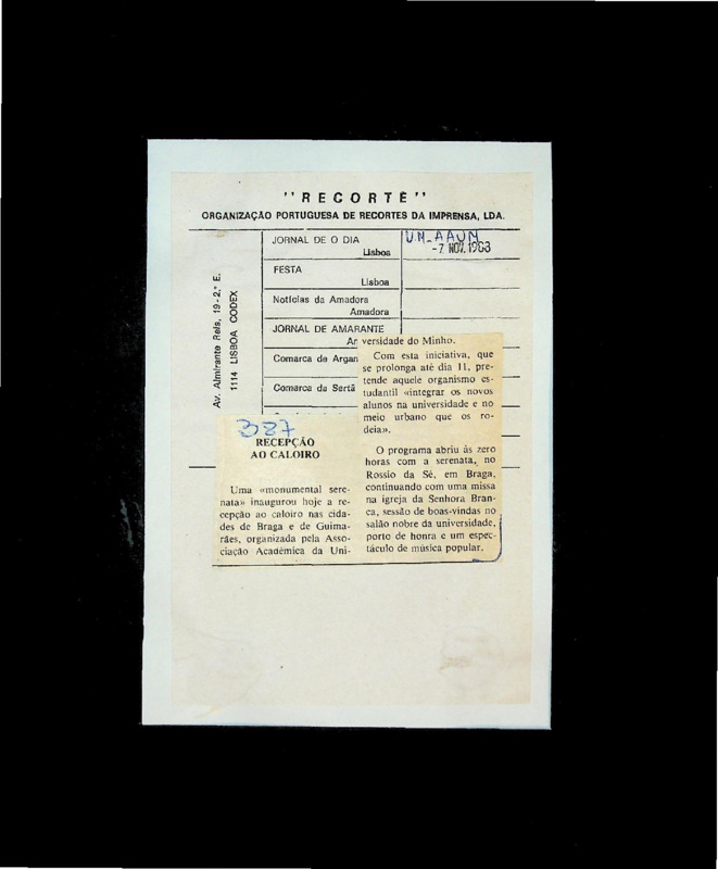  Recepção ao caloiro 