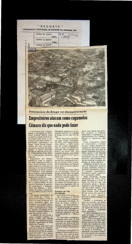  Património de Braga vai desaparecendo: empreiteiros atacam como cogumelos, Câmara diz que nada pode fazer 