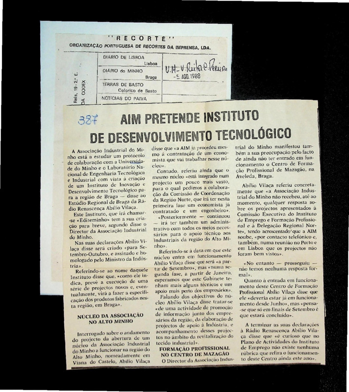  AIM pretende instituto de desenvolvimento tecnológico 