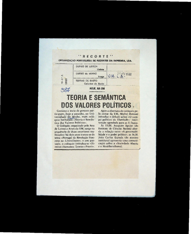  Teoria e semântica dos valores políticos 