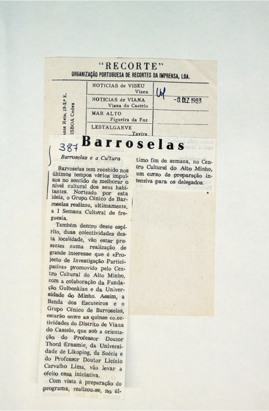  Barroselas: Barroselas e a cultura 