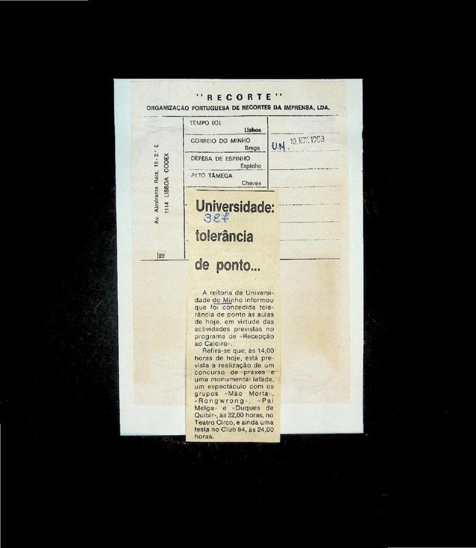  Universidade: tolerância de ponto... 