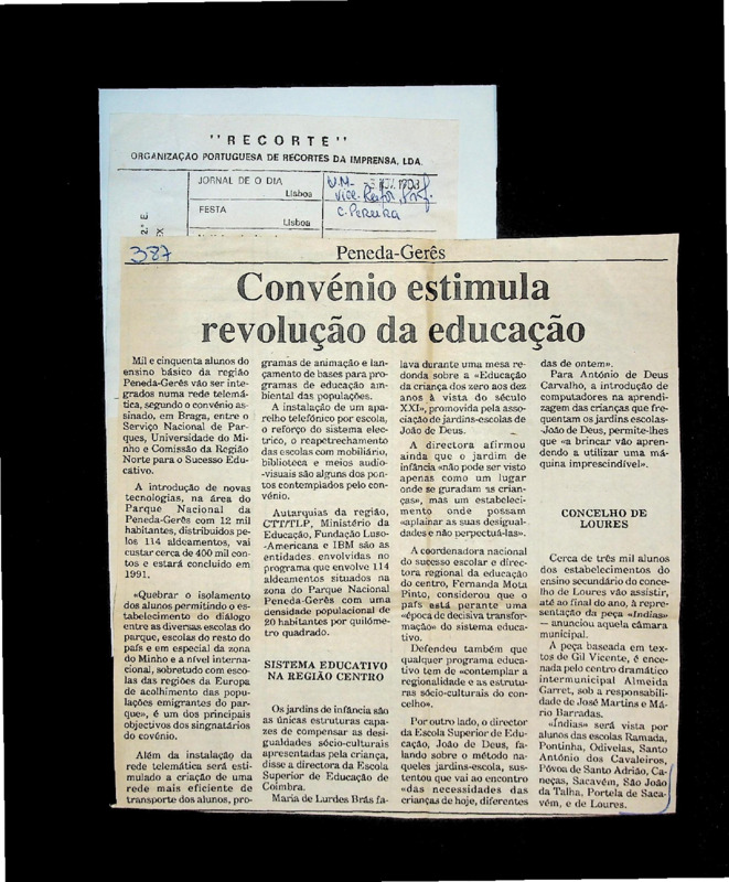  Convénio estimula revolução da educação 