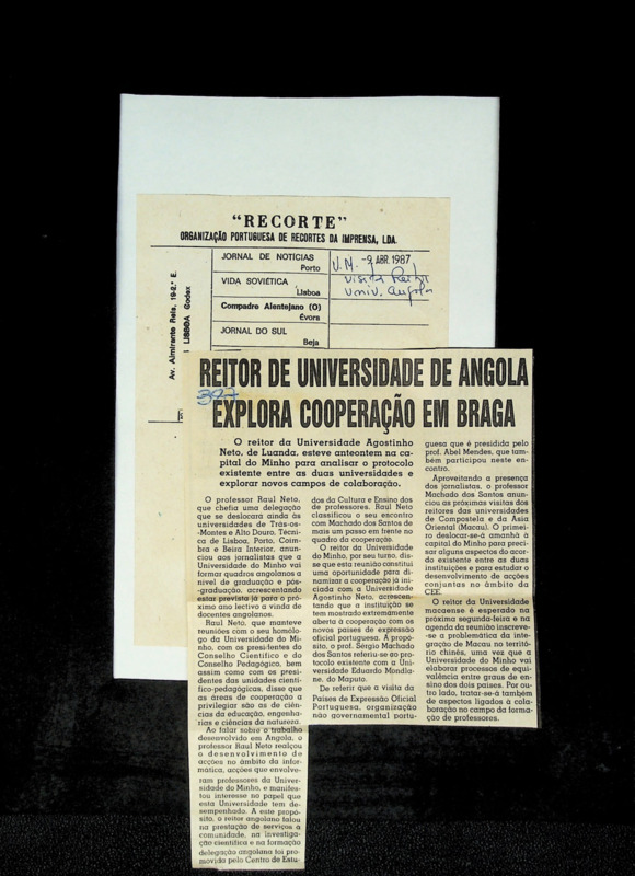  Reitor de Universidade de Angola explora cooperação em Braga 