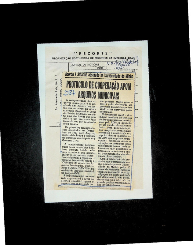  Protocolo de cooperação apoia arquivos municipais 