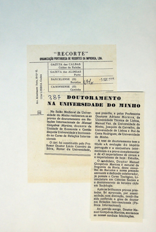  Doutoramento na Universidade do Minho 