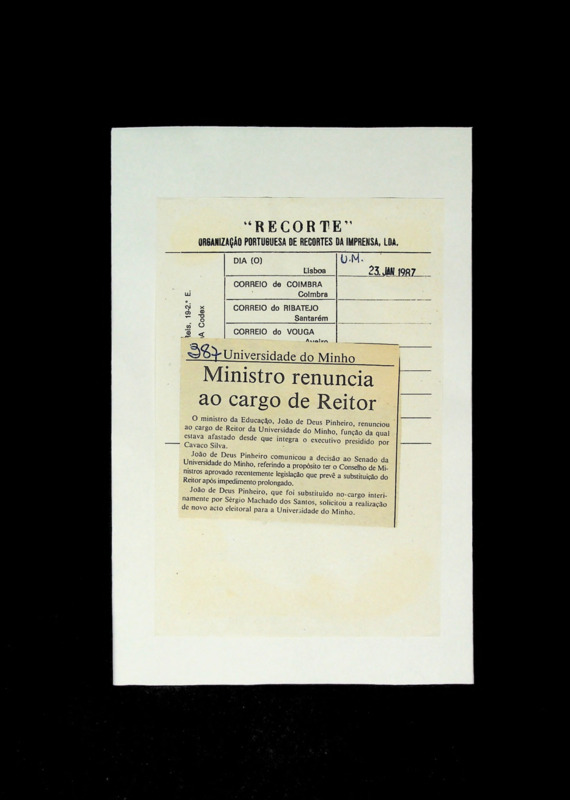  Universidade do Minho - Ministro renuncia ao cargo de reitor 