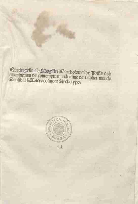  Quadragesimale de contemptu mundi 