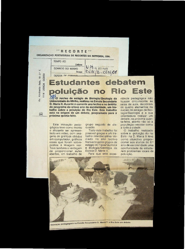  Estudantes debatem poluição no Rio Este 