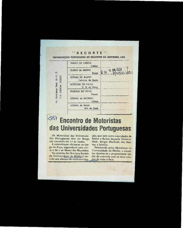  Encontro de motoristas das universidades portuguesas 