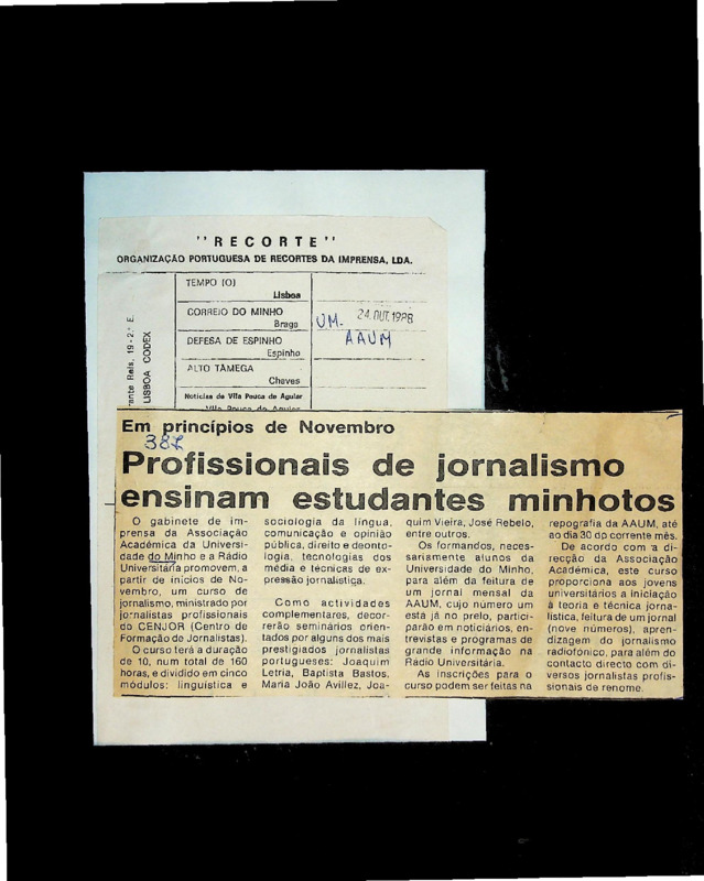  Profissionais de jornalismo ensinam estudantes minhotos 