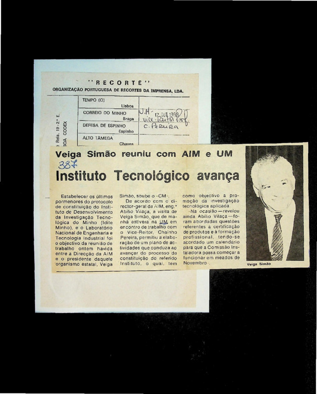  Veiga Simão reuniu com AIM e UM: Instituto Tecnológico avança 