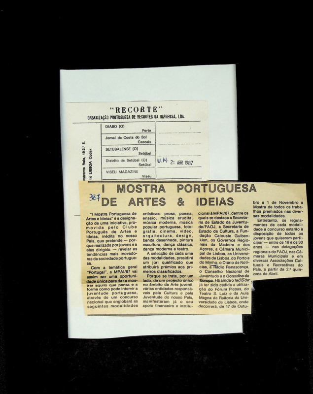  I Mostra portuguesa de artes & ideias 