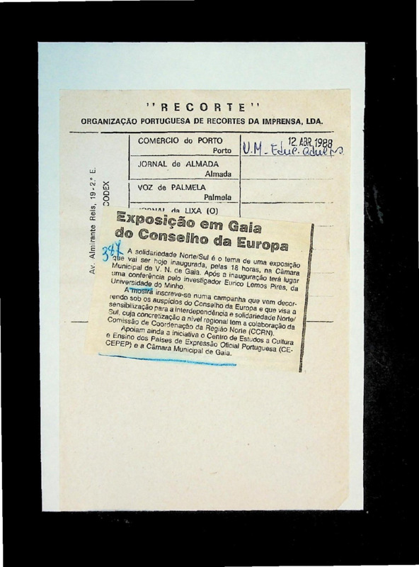  Exposição em Gaia do Conselho da Europa 