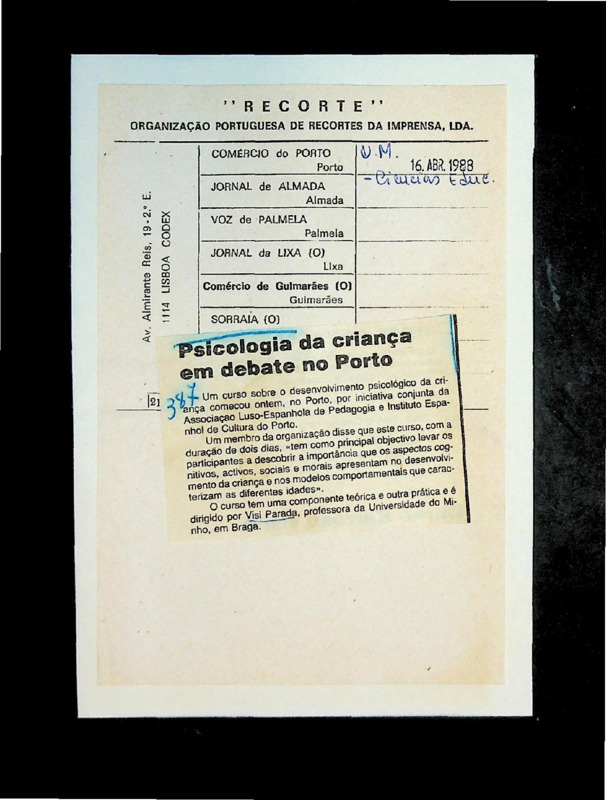  Psicologia da criança em debate no Porto 