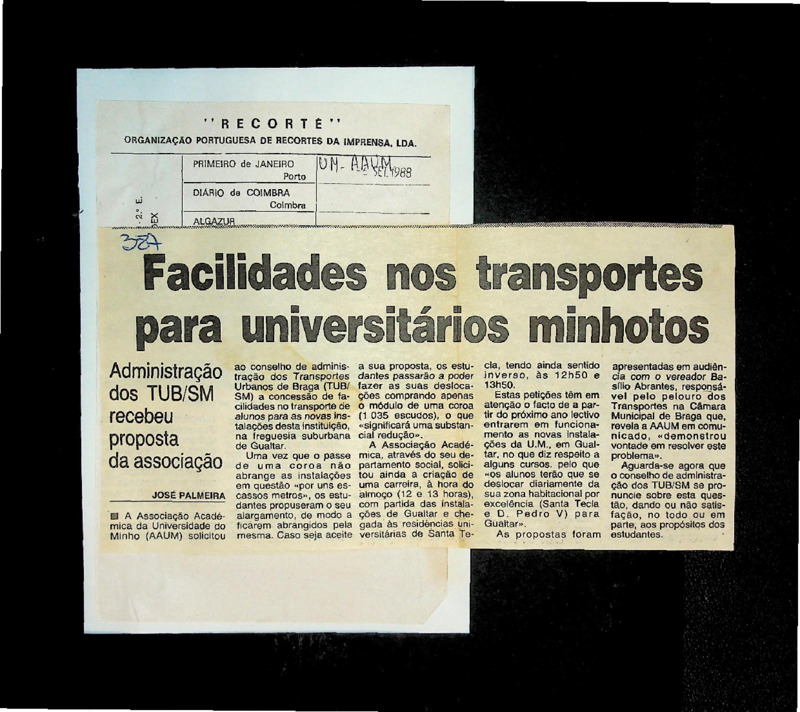  Facilidades nos transportes para universitários minhotos 