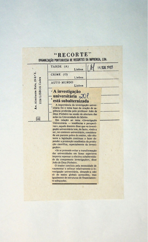  A investigação universitária está subalternizada 