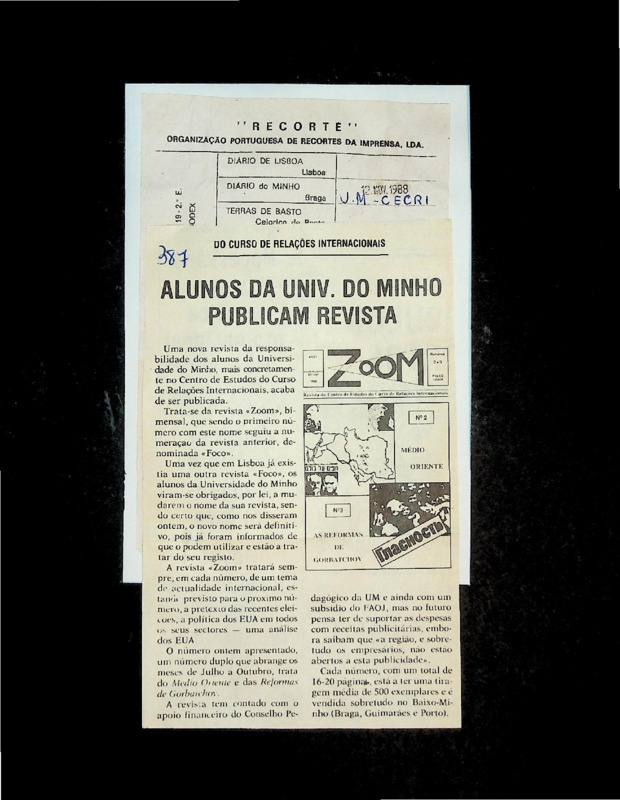  Alunos da Univ. do Minho publicam revista 