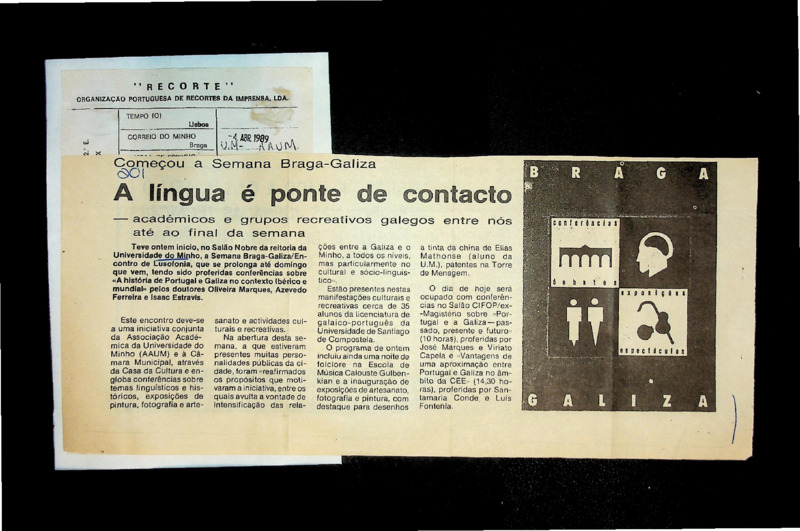  Começou a semana Braga-Galiza: a língua é ponte de contacto: académicos e grupos recreativos galegos entre nós até ao final da semana 