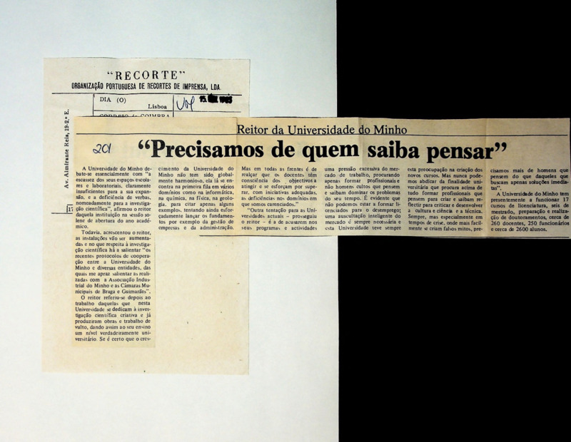  Reitor da Universidade do Minho - 