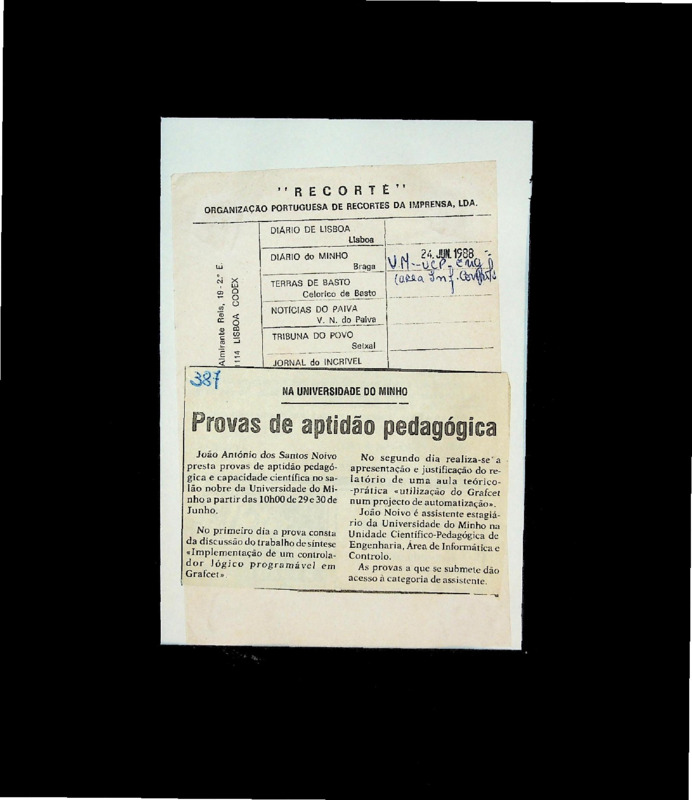  Provas de aptidão pedagógica 