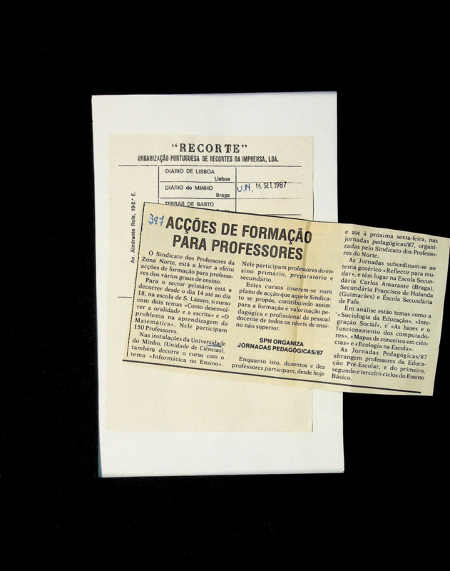  Acções de formação para professores 