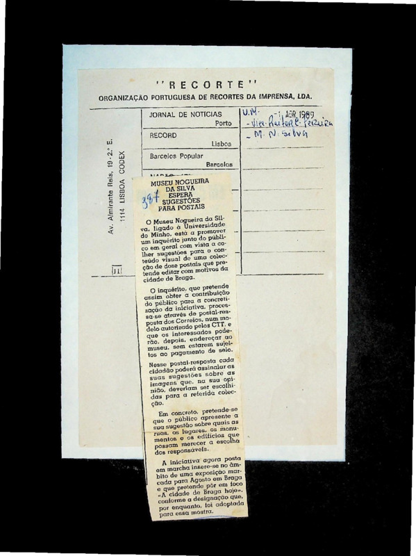  Museu Nogueira da Silva espera sugestões para postais 