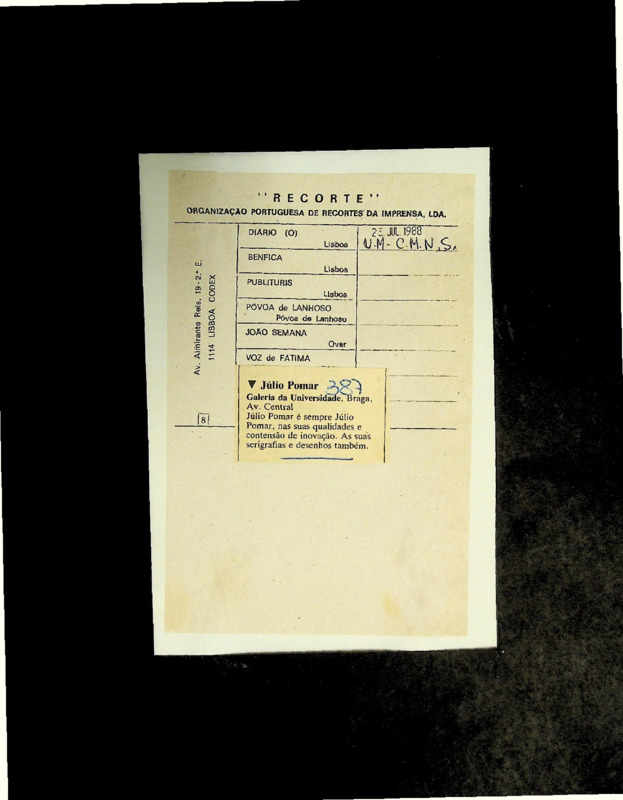  Exposição de Júlio Pomar 