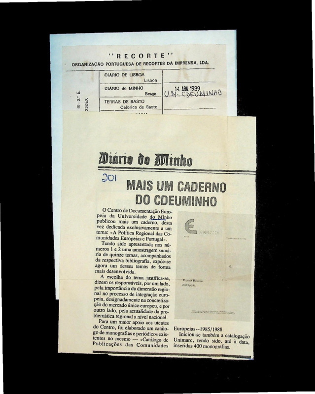  Mais um caderno do CDEUMINHO 