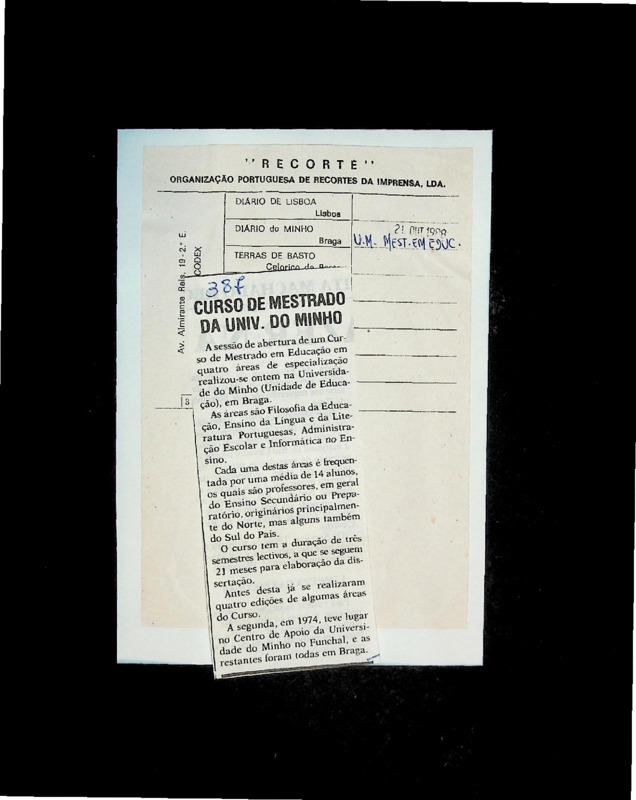 Curso de mestrado da Univ. do Minho 