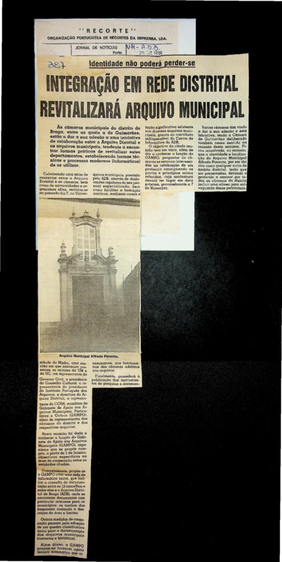  Integração em rede distrital revitalizará Arquivo Municipal 