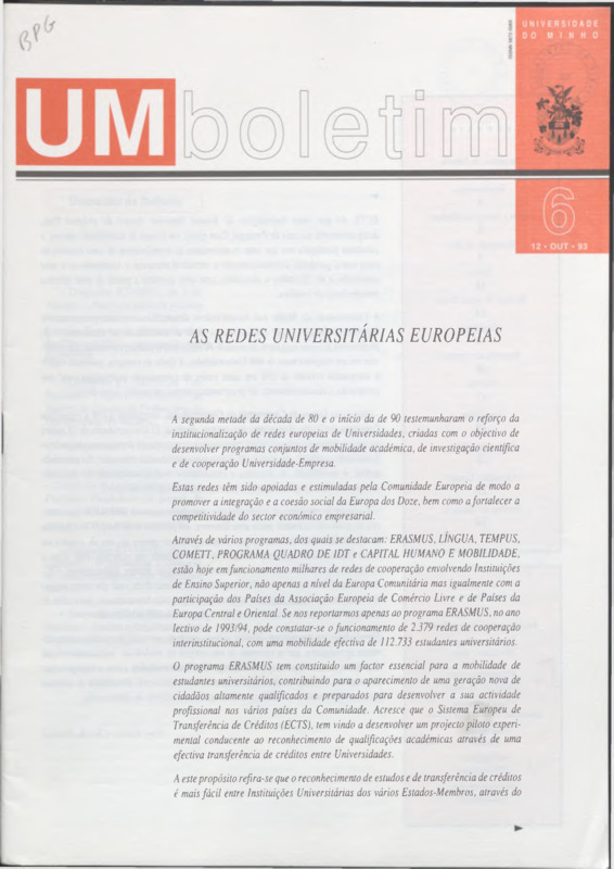  UM Boletim - N.º 6 (Out. 1993) 