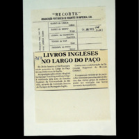 Livros ingleses no Largo do Paço