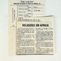 Conferência na UM : religiões em África