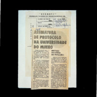 Assinatura de protocolo na Universidade do Minho